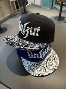 1pc Embroidered Letter Flat-Brim Cap, Suitable For Spring, Autumn, Street Dance, Hip-Hop, Teenagers, Students, Baseball Cap, Summer, Unisex, Versatile, Sun Hat - Hip Hop Hat - View 3