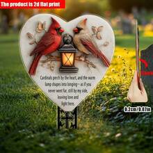 2D Acrylic, 1pc Red Robed Bishop Yard Stake Decor, No Power Needed, Lightweight Outdoor/Indoor Decoration Suitable For Halloween, Christmas, Garden, Lawn, Fence, Spring Decor, Suitable For Cemetery, Lawn, Outdoor Decoration - A - View 2