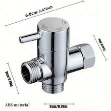 1pc 4-Way Shower Diverter Valve, Quick Switch 1 Inlet To 2 Outlets Shower Head Diverter Accessory - Type B Hardware Accessories - View 3