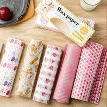 10pcs Grease-Proof Baking Parchment Paper, Printed Candy/Snack Wrapping Paper - Multicolor - View 7
