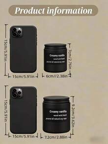 Matte Black Large Scented Candle, Smokeless Soy Wax Frosted Glass Cup, Unisex Scented Candle Creative Gift, Suitable For Dining Room, Bedroom, Bathroom, Study, Christmas, Thanksgiving, Christmas Eve, Mother's Day, Birthday - Multicolor - View 4