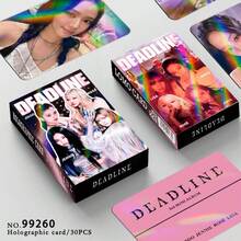 30张BLCK PINK专辑《DEADLINE》全息卡片，Lomo卡片，专为BLINK制作的收藏品，捕捉了四位女孩的温馨瞬间 - 彩色 - 查看 8