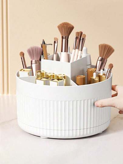 1pc Handmade Creative Human Body Art Makeup Brush Holder - A Unique And Creative Human Body Art Makeup Brush Holder, Desktop Makeup Brush Storage Box, Decorative Resin Material, Drop-Proof Design, Sculptural Ornament, Lightweight And Portable, Handmade Desktop Or Bathroom Cosmetic Storage Box, Lightweight And Stylish Design, Non-Slip, Ideal Choice, Valentine's Day Gift, Back-To-School Storage Supplies