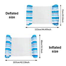 1pc Inflatable Pool Bed, Pool Floating Chair, Pool Party Seat Floating Bed, Suitable For Adults Summer Sunbathing, Beach, Swimming Pool Party - Multicolor - View 9