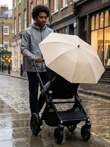 Universal Baby Stroller Sunshade Umbrella With Clip And Handle, 360° Adjustable UV Protection Infant Carriage Canopy, Waterproof Parasol For Stroller, Bicycle, Wheelchair, Beach Chair - Multicolor - View 3