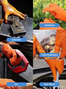 8-Mil Thick Nitrile Gloves With Diamond Texture – Heavy-Duty Industrial Grade, Oil & Chemical Resistant, Powder-Free & Latex-Free, For Automotive Repair, Home Cleaning, Pet Bathing, Car Washing – 30 Pairs Per Box - Nitrile Gloves - View 5