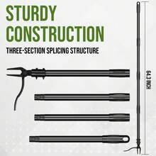 Puller, Stand Up Puller With 4-Claw Steel Head, Long Handle Remover Hand Weeder Tool Remove Root Weeds Without Bending Or Kneeling For Lawn And Garden (64 Inch) - 1pc Black - View 2