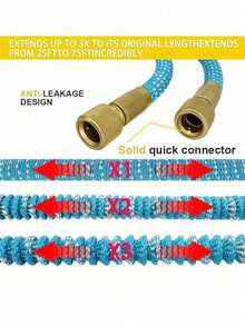 1根可伸缩花园软管，高压洗车枪，多功能喷水枪，花园浇水软管 - A - 查看 4