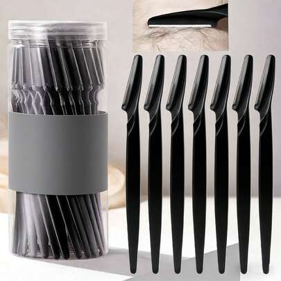 Stainless Steel Eyebrow Trimmer, Sharp & Scratch-Resistant Multi-Functional Body Hair Removal Tool, Suitable For Facial Exfoliation, Easy Trimming, Perfect For Shaping Eyebrows, Women's Eyebrow Trimmer, Eyebrow Razor, Facial Shaver, Ladies Eyebrow Scissors, High-Quality Groomer, Smooth Shaving, Compact Razor, Portable Personal Care Home Beauty