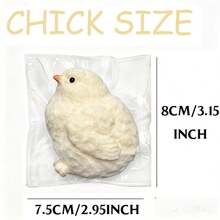 1个手工制作的小鸡造型挤压玩具，Taba Squishy，Fufu Squishy 指尖玩具 - 慢回弹质感玩具，复活节生日派对/趣味可爱圣诞节收藏品/课堂奖励 - 彩色 - 查看 7