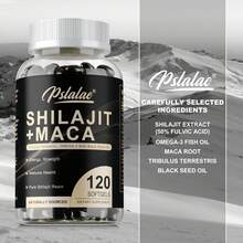 PSLALAE Shilajit + Maca Capsules - Improves Muscle Mass, Muscle Recovery, Supports Healthy Aging Bones And Joints, Energy Production, The Immune System - 120pcs - Two bottle-More favorable - View 4
