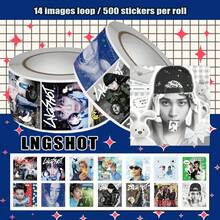 500张LNGSHOT涂鸦贴纸套装，Jay Park Kpop偶像周边，美观DIY贴纸，Kpop粉丝收藏礼物，多功能实用高清双面人物LOMO收藏卡，可收纳或装饰，送给粉丝和朋友的贴心礼物 - 彩色 - 查看 10