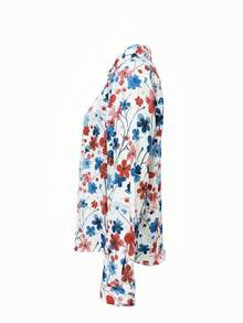 女士时尚印花休闲衬衫 - 彩色 - 查看 5