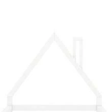 Children's Bed 90 X 200 Cm, Flat Bed, House Shape, Solid Pine, Simple Design, White - White - View 8