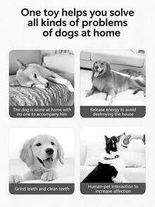 TPR Dog Slow Feeder Chew Toy, Durable Teeth Cleaning Biting Toy For Pet - Multicolor - View 7