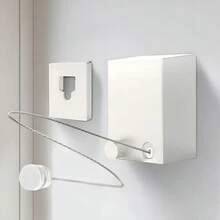 Retractable Invisible Clothesline, Indoor/Balcony Steel Wire Drying Rope, Bathroom Retractable Clothesline, Wall-Mounted Retractable Clothesline - Multicolor - View 9