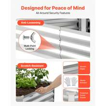 2 Pack Galvanized Raised Garden Beds, 6 X 3 X 1 Ft, Rectangular Metal Planter Boxes Kit Outdoor, Bottomless Elevated Planting Box With Gloves, Alu-Zinc, For Growing Flowers Vegetables, Silver - 6*3*1ft Silver 2-Piece Set - 查看 6