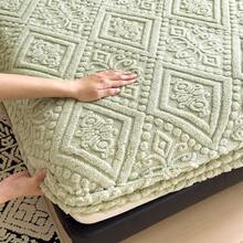 Guiqiqi Luxury European-Style Embossed Thickened Fitted Sheet - All-Season Thickened Warm Mattress Protector, Soft Machine Washable Bedding, Deep Pocket Design, Available In Multiple Sizes To Fit Single Beds, Standard Double Beds, King Double Beds, All Sizes (Without Pillowcase). - Green - View 7