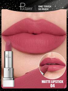 Pudaier 防水不粘腻丝绒珠光唇膏，滋润柔滑质地，适合所有肤色，情人节礼物 - 04 - 查看 6