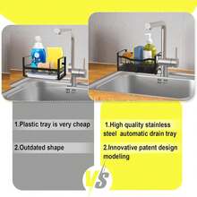 1pc Stainless Steel Kitchen Sink Storage Rack,Room Decor Storage Bedroom Furniture Kitchen Essentials Organziers Storage Travel Travel Essential Bathroom Accesssories Storage Orangizer Closet Orginizer Shoe Rack Kitchen Makeup Bag Bathroom Deccor Home Decor Home Décor Car Acessesories Easter Basket Organaizer Kitchen Deccor Bathroom Office Desk Accesorries Laundry Basket Bedroom Deccor Room Desk Accesorries Basket Makeup Orginizer Kitchen Orangizer Shelves Cruise Essentials Organizer Shelf  Cube Home Storage Containers Organzation Bedroom Kitchen Storage Decor Hogar Wedding Storage Container Bathroom Storage Bathroom Orginazor Organization Closet Organzation Organizers Dorm Room Essentials College Car Acessesories Women Jewelry Box Perfume Organzier Clothes Organzier Hangers Household Items Jewelry Holder House Deocr Room Acesories Drawer Organzier Toy Storage Apartment Essentials Bathroom Decor Organizadores Storage Bins Dresser Closet Living Room Deccor Closet Storage - 銀色 - 查看 5