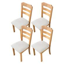 1/2/4/6 piezas Fundas de silla de felpa de maíz, fundas de asiento de silla a prueba de polvo adecuadas para sillas de comedor, fundas de silla extraíbles y lavables para cocina, comedor - Multicolor - Ver 21