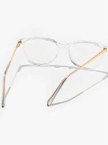 电脑/游戏/电视/手机专用眼镜，女士猫眼框透明眼镜，时尚眼镜，透明镜片变浅灰色，光致变色眼镜 - 查看 5