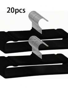 20Pcs/ 1Pc Square Velvet Hangers For Pants Non-Slip Felt Cl Hangers, Suitable For Casual Pants, Jeans, Towels And Bras, 360° Rotating Hook, Space-Saving Slim Design Also For Vests, Shorts And Dresses - View 17