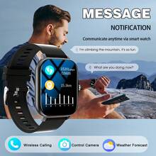 Smart Watch, Wireless Calling /Dial, Multi -Sport Mode, Calling Reminder And Rejection,Information Reminder,SMS Reminder,For IPhone/Andriod - Multicolor - View 5