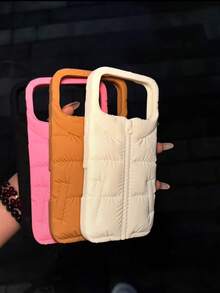 Cute Niche Cartoon Down Jacket Silicone Soft Phone Case, Shockproof Protective Cover For IPhone 17 Pro Max, 17 Pro, 16 Pro, 15, 14, 13 - Black - View 3