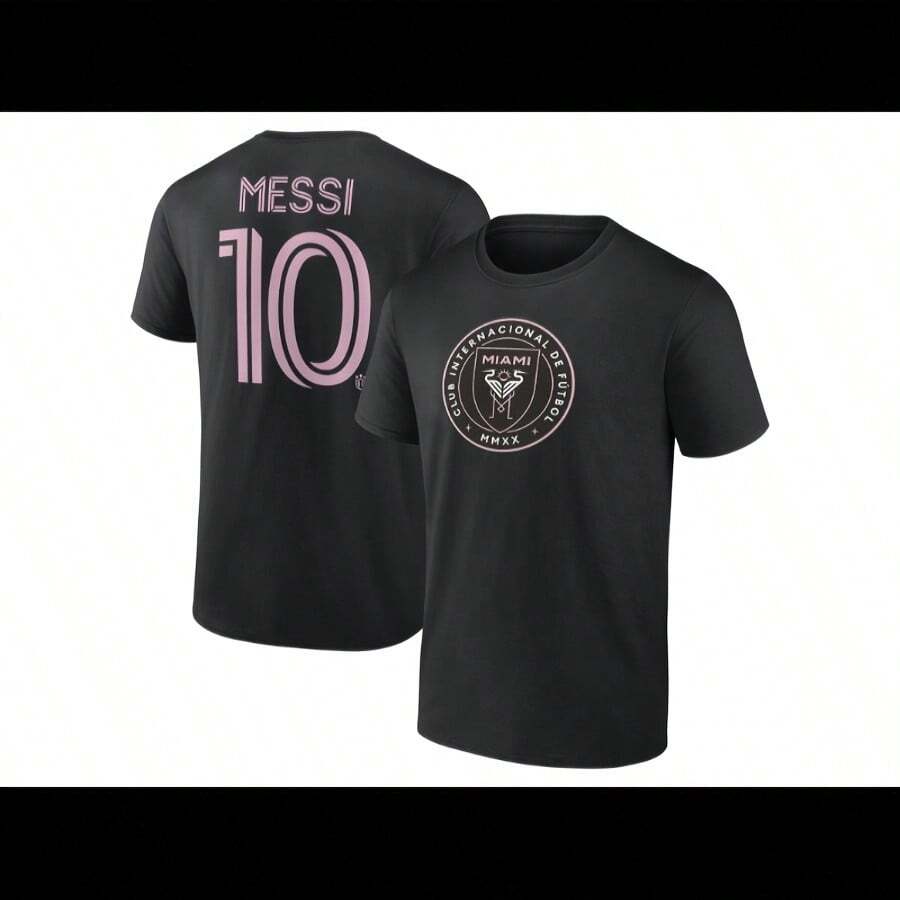 Men's Lionels Messis Black Interss Miami SCF Authentic Stack Name & Number T-Shirt - màu đen - Xem 1