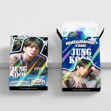 124张BTS JUNGKOOK激光全息卡片、贴纸、LOMO卡片、庆祝礼物、粉丝收藏品 - 彩色 - 查看 4