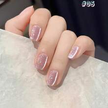 MIANEL 12ml 春季美甲彩色泡泡糖猫眼凝胶指甲油 2026，闪亮灯泡水晶猫眼磁性凝胶指甲油，粉色和白色美甲，适合情人节美甲 - 彩色 - 查看 5