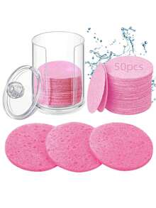 Compact Natural Face Sponge Makeup & SPA Cleansing Sponge For Exfoliation, Makeup Removal, And Facial Washing Facial Sponges For Estheticians - White - View 30