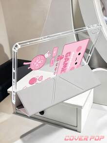 粉蓝色游戏手柄元素硅胶翻盖保护套，适用于 iPad Air 4/5 10.9 英寸、7/8/9 10.2 英寸、Tab S6 10.4 英寸、Tab A7 Lite 8.7 英寸、2022 款 Kindle 第 11 代，硅胶边角保护，自动唤醒/睡眠，春季生日礼物 - 彩色 - 查看 6