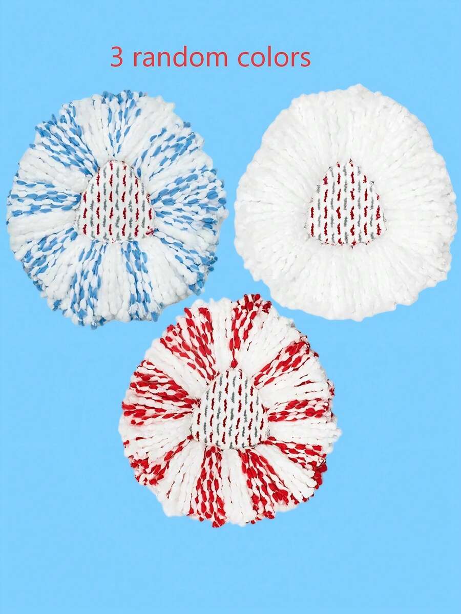 [Microfiber | Deep Cleaning] 3 PiecesMicrofiber Mop Head Replacement | Home Times, Deep Cleaning, Machine Washable | Compatible With O-Cedar/Viledo EasyWring Spin Mop, Dual-Tank Series Mop Head Replacement, Easy To Replace, Compatible With Dual-Tank Systems - Multicolor - View 1