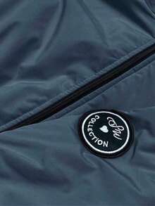 Oversize-Parka für Damen, leicht gefütterte Jacke mit Kapuze, feste Kapuze, Reißverschluss, dekoratives Strickmuster entlang der Jacke, elastische Bündchen an den Ärmeln, Kordelzug in der Taille, mittellang bis zum Oberschenkel, lässig, Frühling/Herbst - Königsblau - Übersicht 5
