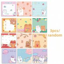 3-Piece Set, 90 Sheets Ins-Style Cute Girl Aesthetic Sticky Notes, Reusable Memo Pad For Students - Multicolor - View 8