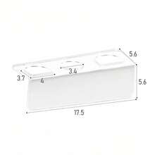 1pc Multi-Function Bathroom Comb Holder Shelf, Wall Mounted Storage Rack Without Drilling, Bathroom Organizer - Clear - View 11