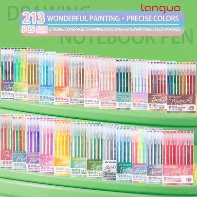 15/72/168/207/234 Colors High Capacity Water-Based Markers, 0.6mm Fine Tip Suitable For Line Drawing, Coloring, Outlining On Ceramic, Plastic, Wood, Stone, Fabric, Paper, Excellent Color Coverage, Ideal Creative Gift And Stationery, Essential Art Supplies And Stationery For 2026