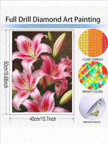 Lily Branch DIY Diamond Mosaic Flowers Diamond Art Painting Wolf Animal Rhinestone Pictures Full Round Diamond Embroidery Landscape Cross Stitch Kits Gift Decorative Paintings - round diamond - View 10