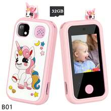 3-10岁女孩智能手机玩具，圣诞节和生日礼物，幼儿学习玩具，带双摄像头，包含教育游戏、音乐播放器等。 - 彩色 - 查看 12