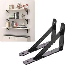4pcs Heavy Duty 6" Shelf Brackets With Mounting Screws - Durable Wall L Brackets, 150x95mm - A - View 1