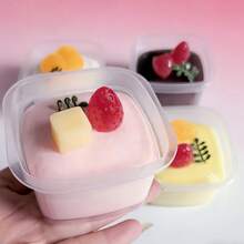 逼真食物造型挤压玩具，秋美原创慢回弹水果布丁挤压玩具，学生减压用品，粘性柔软弹力，手工硅胶挤压玩具，慢回弹挤压，青少年减压礼物，减压小工具 - 彩色 - 查看 13