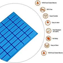 40孔长方形硅胶模具 - 焦糖糖果模具，适用于制作巧克力松露、甘纳许、果冻、果仁糖、冰块、软糖 - 彩色 - 查看 7