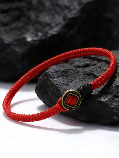 diffone 1 Pc Handmade Braided Rope Bracelet Antique Gold Color Easy Hook For Men Armband Cool Jewelry