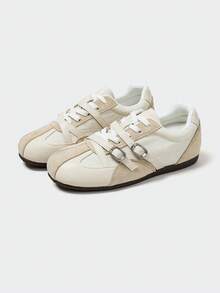 MASKERT 女士休闲芭蕾舞训练鞋，舒适轻便日常健身运动鞋 - 米色 - 查看 2