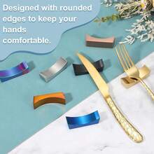 2 Pieces Of Chopstick Rests, 304 Stainless Steel Chopstick Holders, Household Tableware, Spoon And Fork Kitchen Tools, Teaspoon Tableware Rest, Silver - Multicolor - View 3