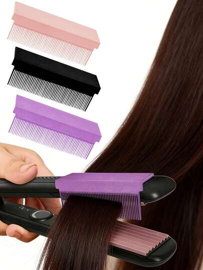 Lược kẹp tóc tự dính nhiều màu, lược chải tóc thẳng, lược chải tóc thẳng hình chữ V, phụ kiện lược kẹp tóc phẳng, phù hợp cho cả nam và nữ với tóc thẳng và tóc đã duỗi, dụng cụ tạo kiểu tóc hoàn hảo.