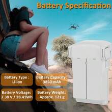 Batería 3850mah Para Djji Mini 3/4 Pro, 47min Carga Segura - Ver 2