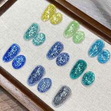 MIANEL 12ml Icy Blue Glitter Gel Nail Polish, 2026 New Arrival Super Shiny Nail Polish In Blue, White, Green, Red Colors, UV Gel Nail Polish Suitable For Spring, Valentine's Day, Professional Salon Use - Multicolor - View 4